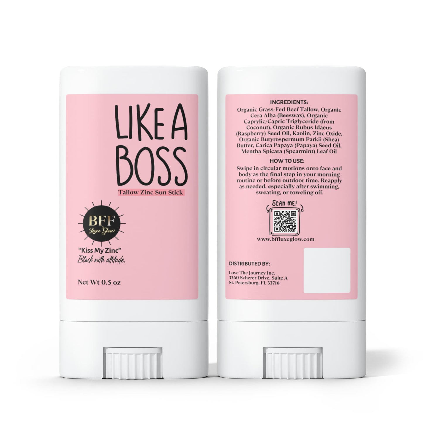 "Kiss my Zinc" 2 Pack Tallow Zinc Sun Stick